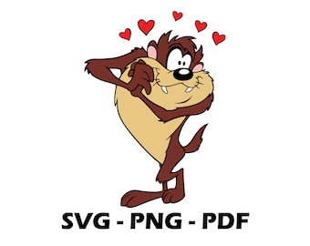 Tasmanian Devil - 2, tasmanian devil svg, tasmanian devil pdf, tasmanian devil png, tasmanian devil CriCut svg, Taz cricut, Taz svg