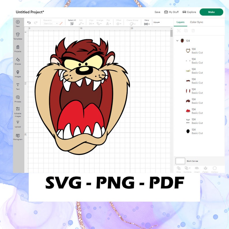 Tasmanian Devil 1, Tasmanian Devil Svg, Tasmanian Devil Pdf, Tasmanian