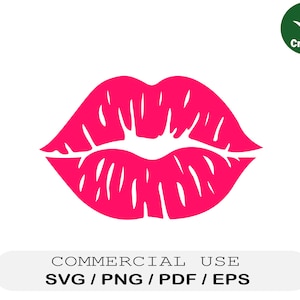 Lippen SVG, lippenprint SVG, kus clipart, lippenstiftprint SVG, rode lippen PNG, sexy lippen SVG, Valentijnslippen SVG, Cricut lippen snijbestand, kus SVG