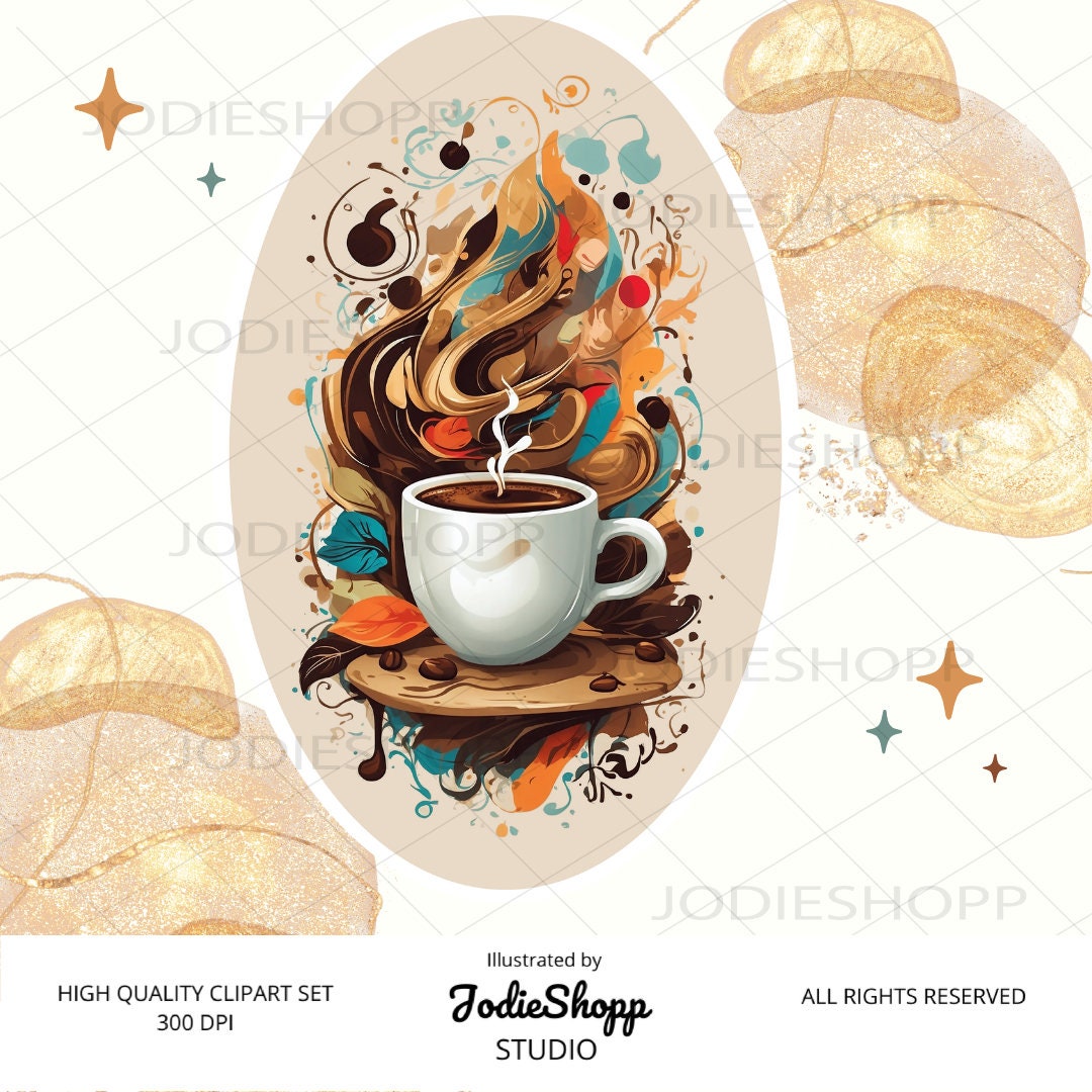 A Cup of Coffee Clipart, Digital Sticker,printable Images,digital