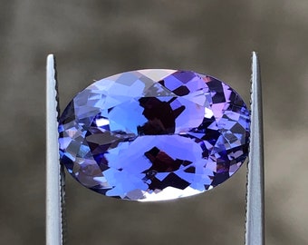 Natural 8.45 Carat Tanzanite Oval Cut AA+ Color | Blue Violet Loose Gemstone | December Birthstone | Fine Jewelry Making Gemstone|Oval Gems