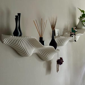 Półka 3D, Nowoczesna półka ścienna 3D, Półka geometryczna, Modułowa dekoracja ścienna, Półka wisząca, Minimalistyczna półka ścienna, Wyjątkowy wystrój domu