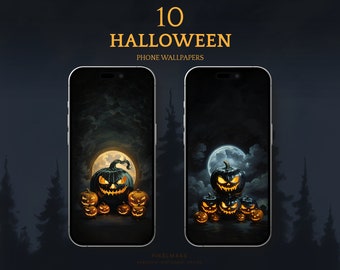 Halloween Wallpaper 10 Pack, Fall Phone, Autumn Phone Aesthetic, Halloween Season, Fall Wallpaper Season, Halloween Phone Aesthetics