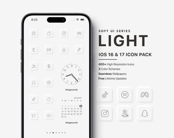 White Minimalist App Icons for iPhone | Custom Homescreen Icons and Widgets | Designed for iOS and Android