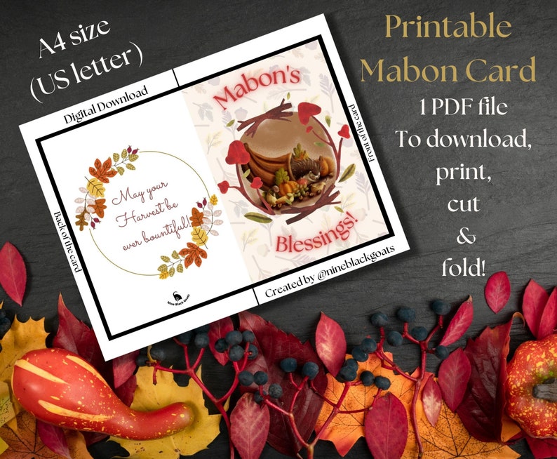 Mabon Digital Printable Greeting Card - Etsy