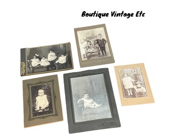 5 Antique kids baby Children Photos , Antique Photography , Photograph , Collectibles , 1900s