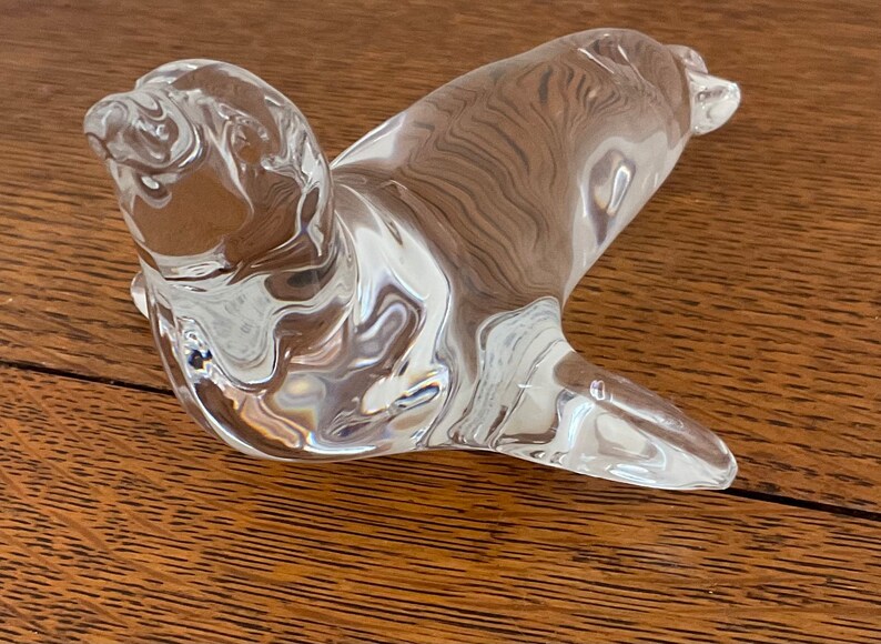 Vintage Villeroy & Boch Glass Seal Figure ,Figurine ,Glassware image 2