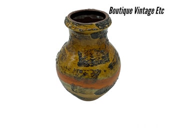 Vintage West Germany Ceramic Lava Vase , MCM , Home Decor ,
