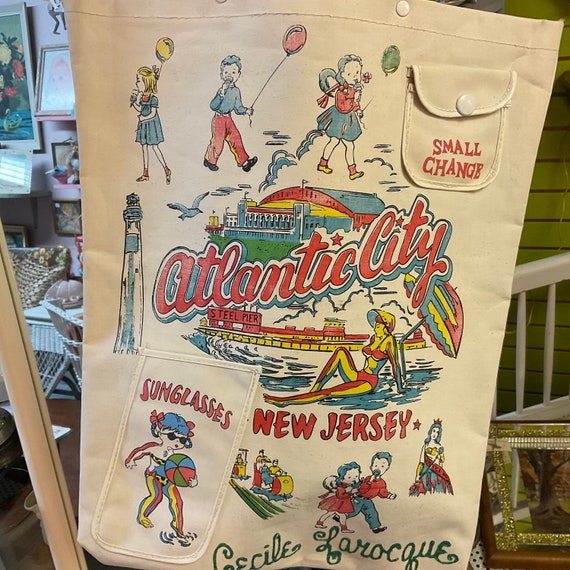 Vintage Atlantic City Beach Bag,Tote,Souvenir - image 2