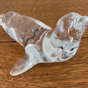 Vintage Villeroy & Boch Glass Seal Figure ,Figurine ,Glassware image 1