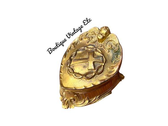 Rare Victorian Antique Heart like Shape Jewelry B… - image 1