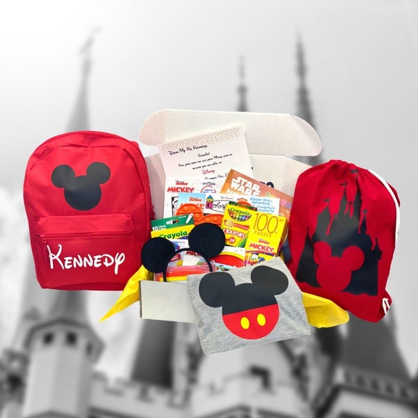 Boys Disney Inspired Surprise Trip Announcement | Disney Trip Reveal | Mickey Inspired | Birthday Trip Announcement | Gift Box | Surprise