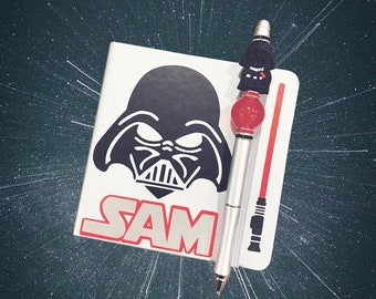 Libro de autógrafos y bolígrafo inspirados en Darth Vader de Star Wars Libro de autógrafos con firma de personaje personalizado Crucero Disney World Regalo de Star Wars