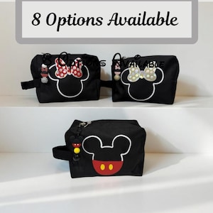 Op Minnie en Mickey geïnspireerde toilettas met ritssluiting Princess Castle Custom Disney-reisetui voor kindermake-up of back-to-school schoolorganisatie