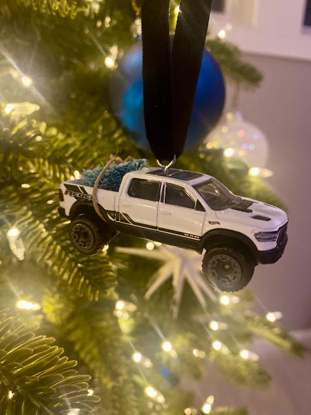 2020 Dodge Ram 1500 Rebel Truck With Christmas Tree Ornament With ...