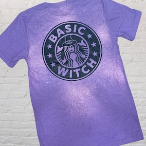 Basic Witch Purple Bleached Woman’s Fall Tshirt