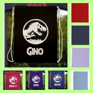 Jurassic Park Kordelzug Dinosaurier Turnbeutel für Kinder T-Rex Rucksack Jurassic World Party Favor Bag Dino Reisesack Dinosaurier Geschenktasche
