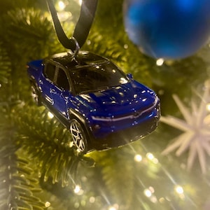Chevrolet Silverado EV RST Truck Christmas Ornament Replica Truck with Personalized Gift Box
