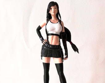 Figura hecha a mano de Tifa Lockhart, del anime Final Fantasy.