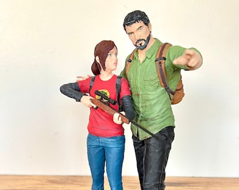 Statuetta fatta a mano di The Last of Us: diorama di Ellie e Joel