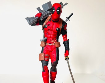 Handmade Deadpool Statue, Professional Painting, Collectible Figurine