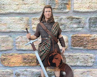 William Wallace Figure, Braveheart Statue, Braveheart Collectible, Handmade Movie Figurine, Scottish Hero Statue, Movie Fan Gift