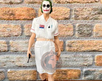 Handmade Joker Nurse Figure, Edgar DC Statue