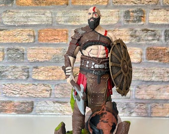 Handmade Kratos Figure, God of War Statue