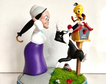 Handmade Sylvester and Tweety Diorama, Looney Tunes Figurine - Etsy