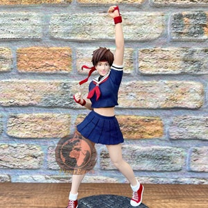 春日野さくらのフィギュア、ゲームキャラクター、ストリートファイト鉄拳のフィギュア、さくらのゲームキャラクターの像