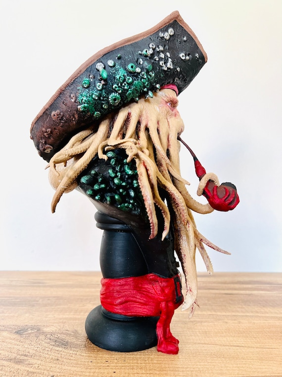 Davy Jones Bust Figure | Handmade Pirates Collectible | Pop