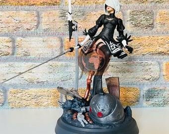 Handmade Nier Automata 2B Figurine, A2 Statue