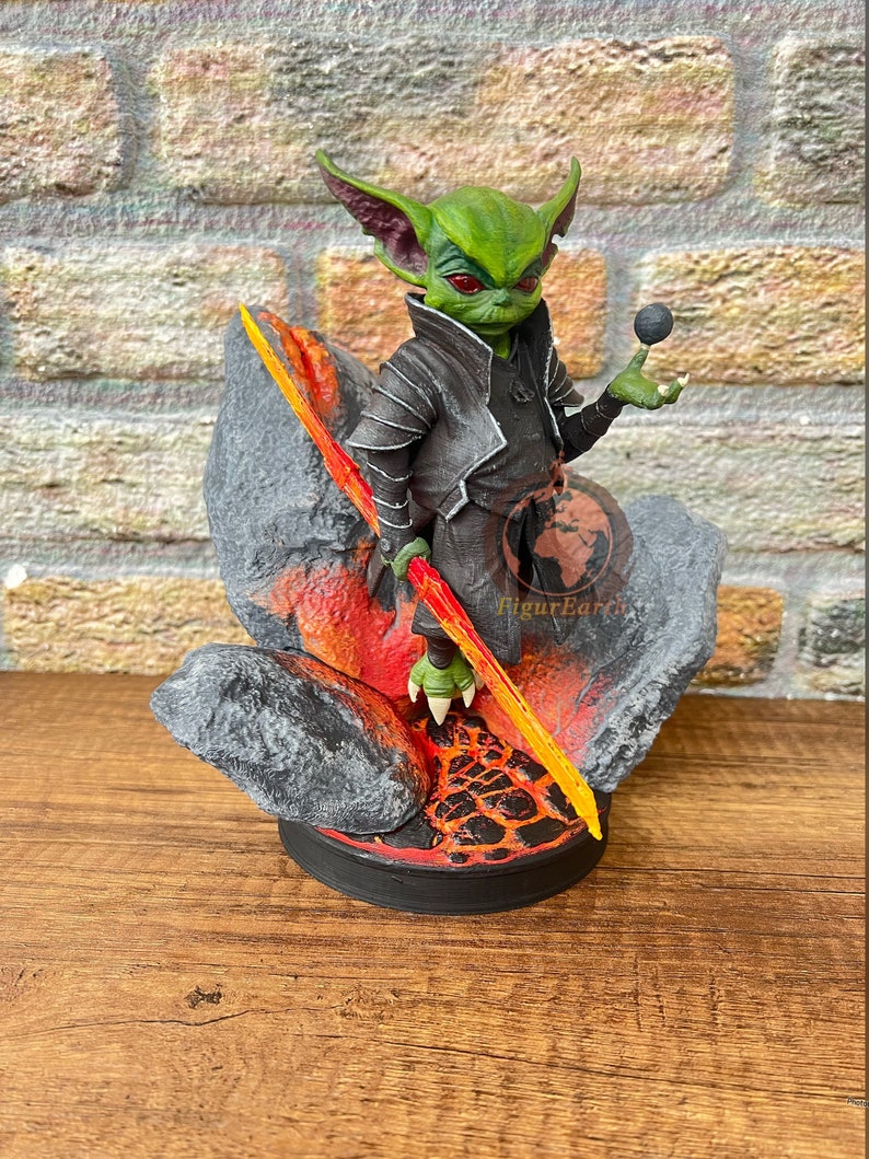 Handmade Darth Grogu figure sci fi collectible
Dark Grogu art figurine pop culture gift idea
Fan made figure display gaming decor
Unique sci fi collectible Darth Grogu statue
