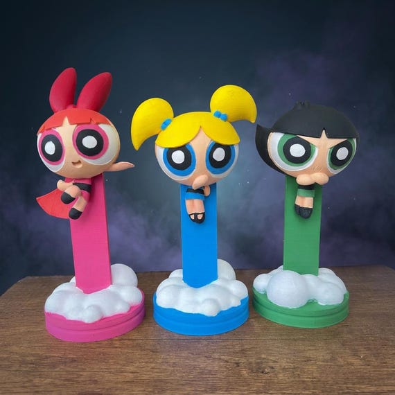 パワーパフガールズ フィギュアセット、ブロッサム、バブルス、バター
