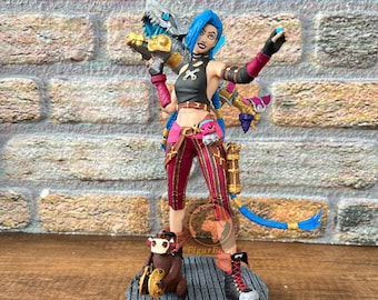 Figura Jinx fatta a mano, statua di League of Legends