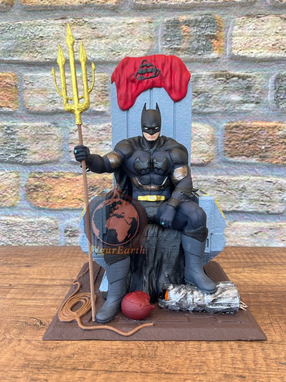 Batman Superman Figure, DC Comics Statue, Batman Collectible, Superman Figurine, Handmade Superhero Decor, Justice League Gift