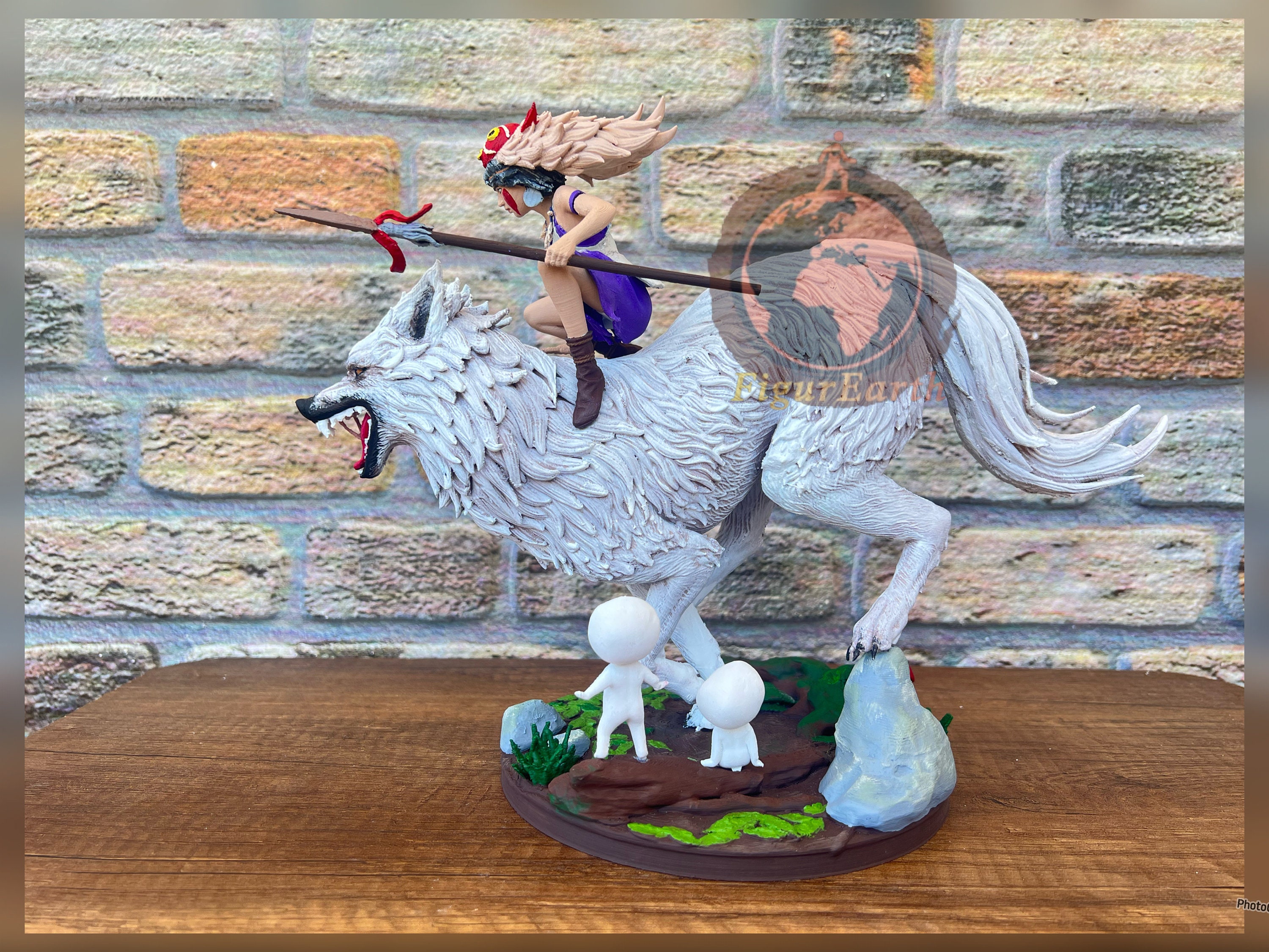 Princess Mononoke Figure | Handmade Mononoke Statue | Studio