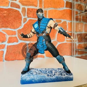 Sub-Zero Mortal Kombat Figure | Handmade Gamer Collectible | Pop Culture Gift