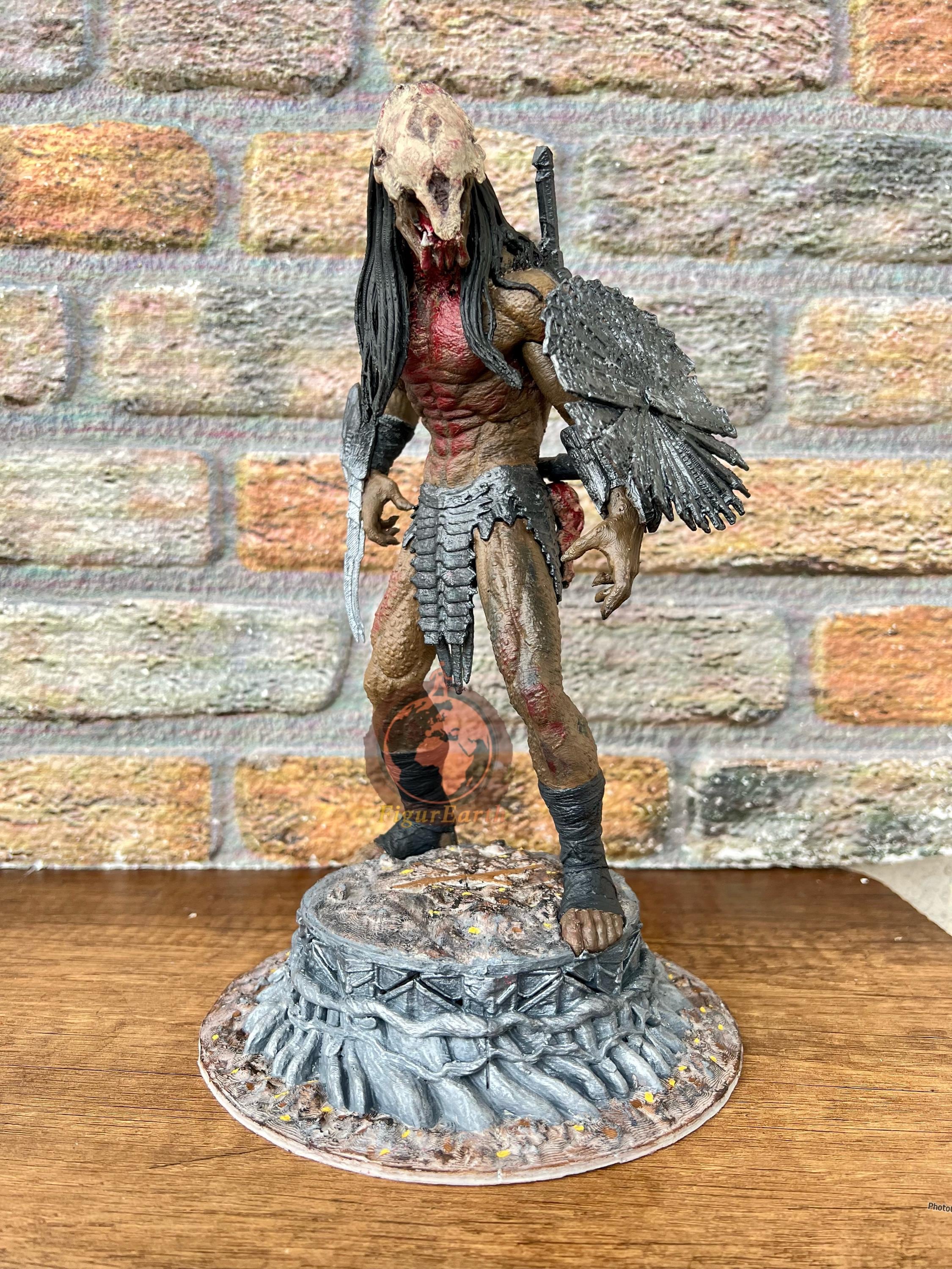 Predator Figure Collectible | Handmade Sci-fi Diorama | Pop Culture ...
