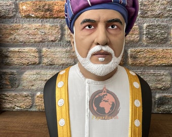 Sultan Qaboos Bust (Painted)