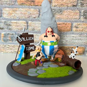 Asterix Obelix Dogmatix Diorama,Asterix and Obelix Figure,Vintage figure