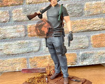 Handgjord Leon Kennedy-figur: Resident Evil Diorama