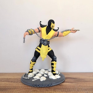 Scorpion Mortal Kombat Figure,MK scorpion figurine,Vintage movie