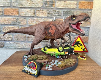 『T.rex』 クレイアート　絵画　恐竜　フィギュア　3D アート T.rex』 クレイアート絵画恐竜フィギュア3D アート