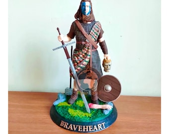 Braveheart Figure, William Wallace Statue, Mel Gibson Collectible, Handmade Movie Figurine, Scottish Hero Display, Film Fan Gift