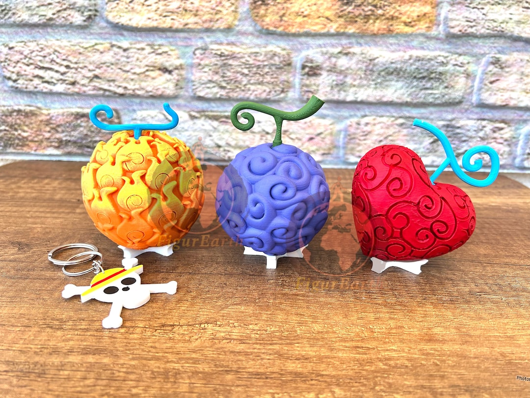 One Piece Devils Fruits Trio 10 Cm Etsy