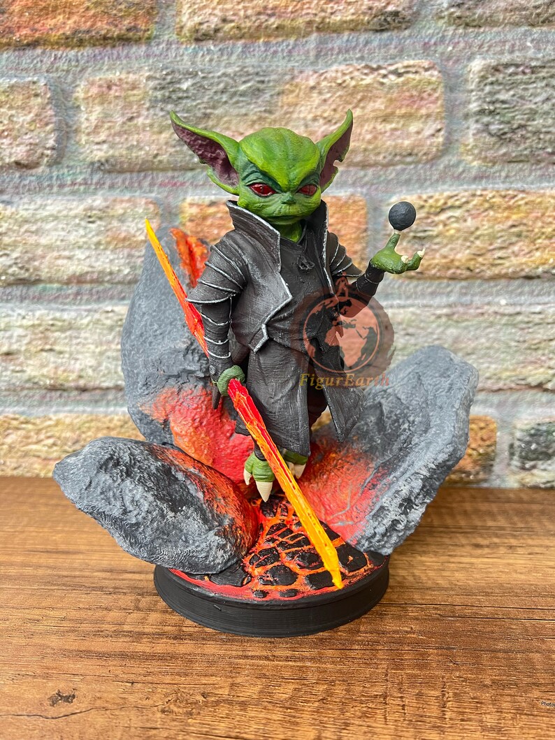 Handmade Darth Grogu figure sci fi collectible
Dark Grogu art figurine pop culture gift idea
Fan made figure display gaming decor
Unique sci fi collectible Darth Grogu statue