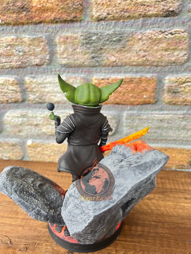 Handmade Darth Grogu figure sci fi collectible
Dark Grogu art figurine pop culture gift idea
Fan made figure display gaming decor
Unique sci fi collectible Darth Grogu statue