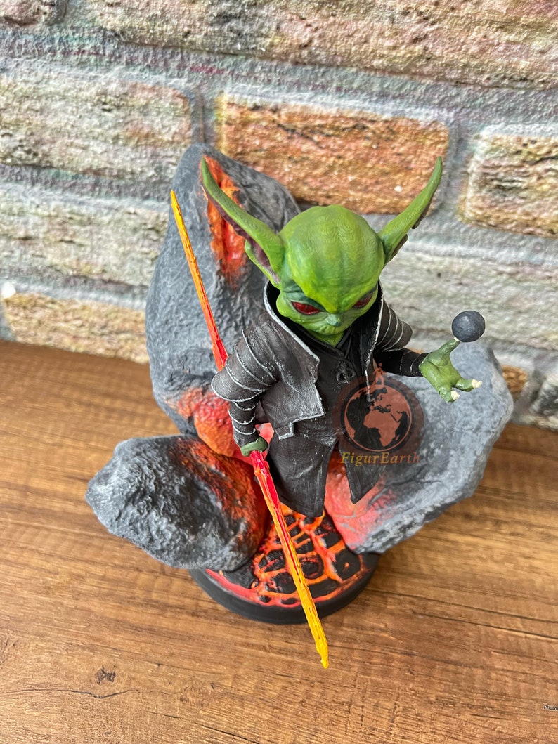 Handmade Darth Grogu figure sci fi collectible
Dark Grogu art figurine pop culture gift idea
Fan made figure display gaming decor
Unique sci fi collectible Darth Grogu statue