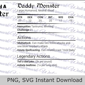 Daddy Monster Bundle svg | Daddy Encounter svg | Lustiges D und D svg | D & D Dad svg | Dungeons and Dragons svg | RPG svg